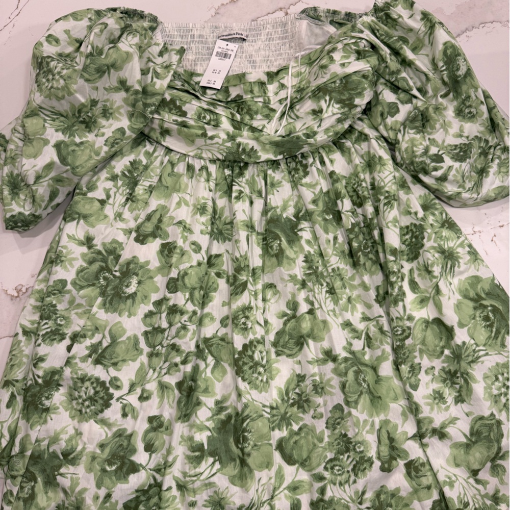 Abercrombie & Fitch Green Floral Mini Dress - Picture 2 of 5